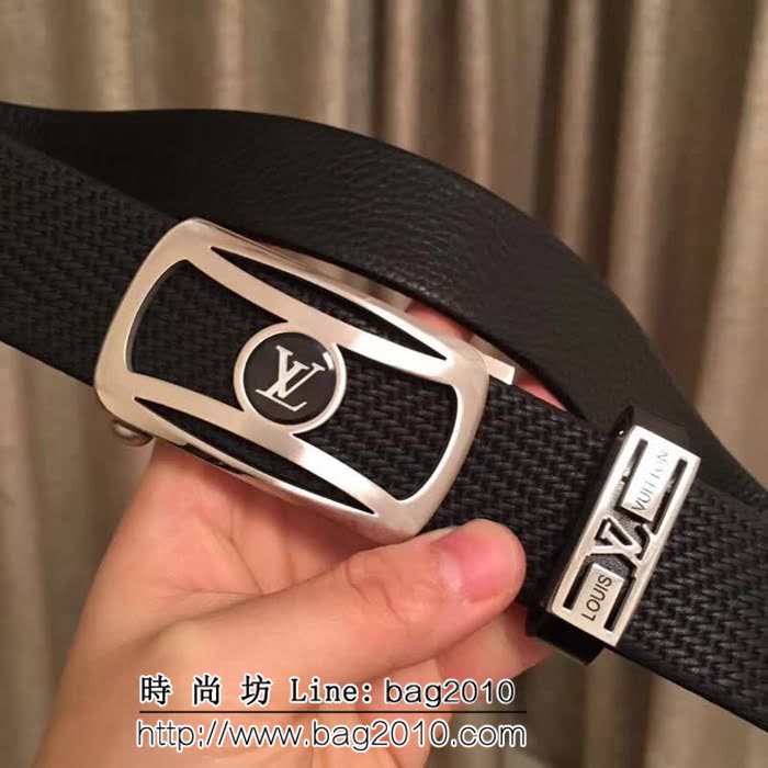 路易威登LV Louis Vuitton義大利進口雙面頭層牛皮 專櫃 高端男士皮帶 LHG1160